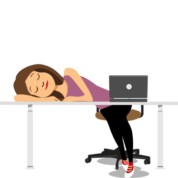 DESKLINE-woman sleep at desk